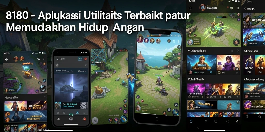 Tampilan antarmuka aplikasi 8180 untuk utilitas sehari-hari.