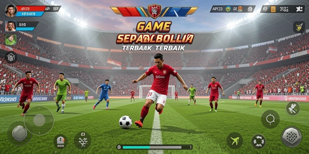 Tampilan gameplay menegangkan dalam API33 saat mencetak gol.