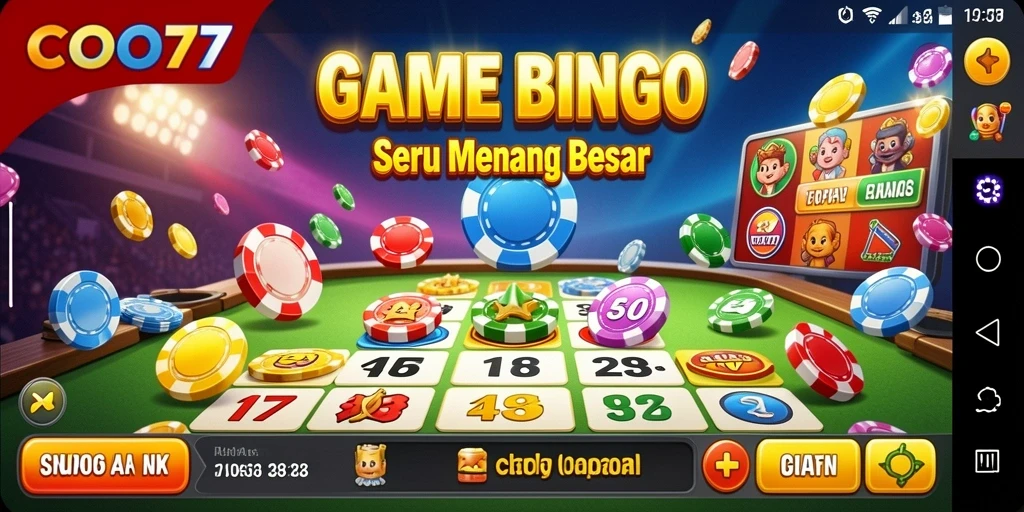 Tampilan gameplay COO77 yang menampilkan momen seru Bingo.
