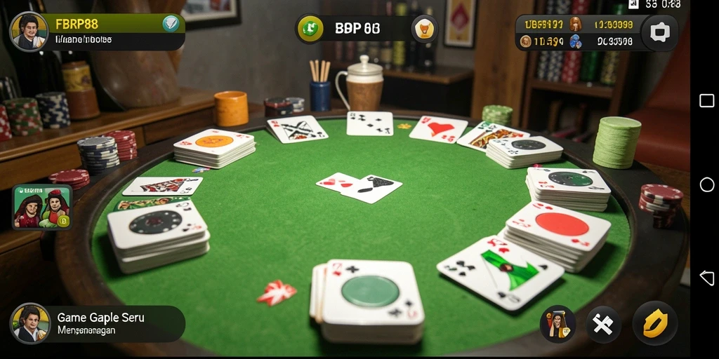 Gameplay seru FBRP88 dalam permainan Gaple.
