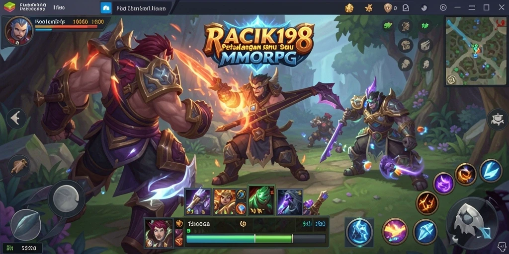 Screenshot dari gameplay <strong>RACIK198</strong> menunjukkan aksi seru dalam dunia MMORPG.